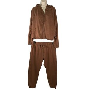 VS PINK lounge set hoodie and pants cappuccino brown SZ XL